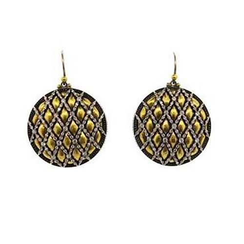 Gurhan Capitone 24k Gold Diamond Earrings