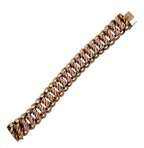 Continental  18K Gold Twisted Link Bracelet