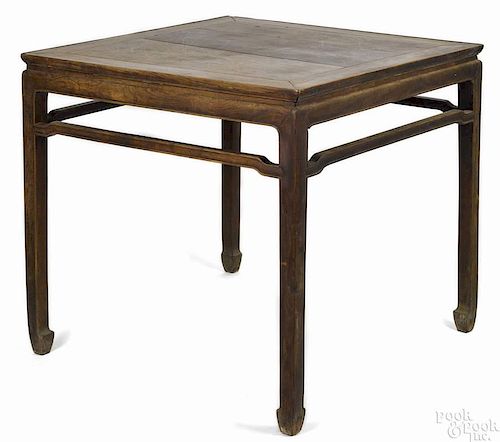 Chinese hardwood painting table, 19th c., 34 3/4'' h., 36 3/4'' w., 37 1/4'' d.