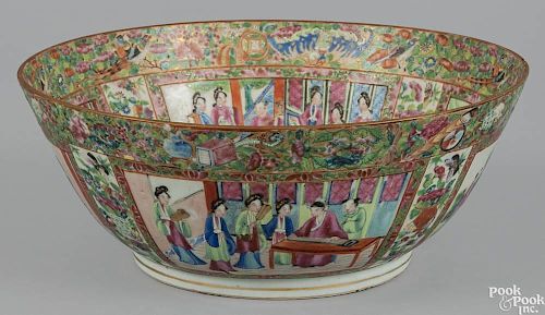 Chinese export rose canton bowl, 19th c., 4 1/2'' h., 11 3/8'' dia.