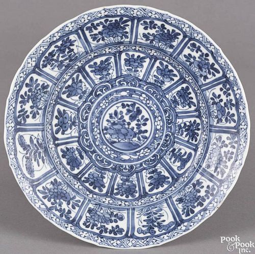 Chinese Kangxi blue and white porcelain plate, 8 3/8'' dia.
