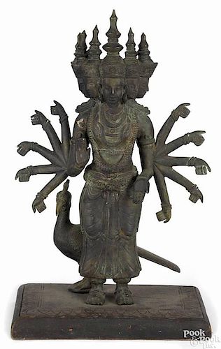 Southeastern Asian bronze figure of Kartikkeya, the son of Shirva, 19 1/2'' h.