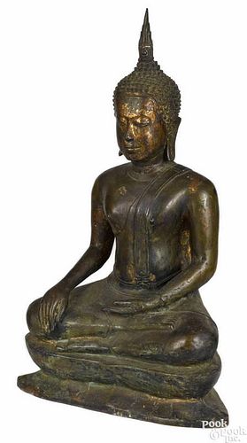 Taiwanese bronze figure of a seated Buddha, 26 1/2'' h.