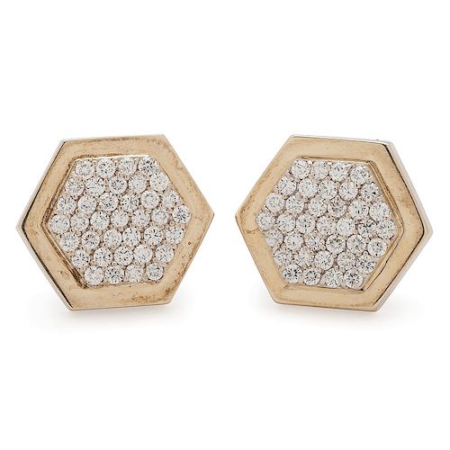 18 Karat Gold Diamond Earrings