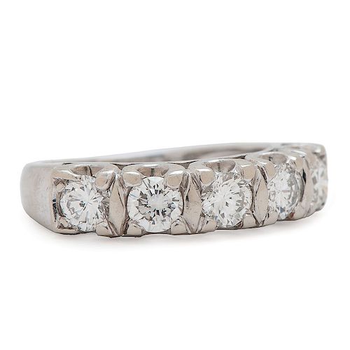 14 Karat White Gold Diamond Ring