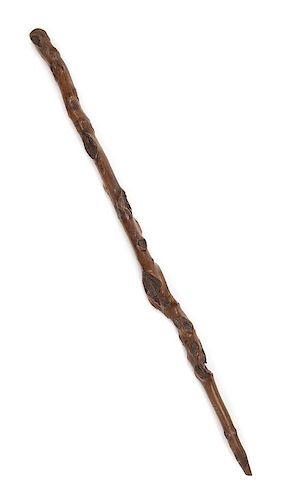 * A Chinese Rootwood Cane Length 34 1/2 inches.