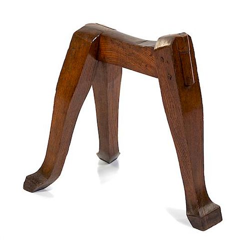 * A Hardwood Tripod Stand Height 21 1/2 inches.