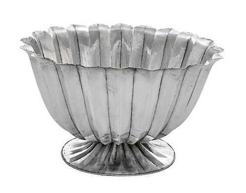 * A Vienna Secessionist Silver Footed Bowl, Designed by Dagobert Peche, Executed by Wiener Werkstatte, Vienna, First Quarter 20t