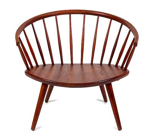 * A Danish Red-Stained Windsor Chair Height 26 inches.