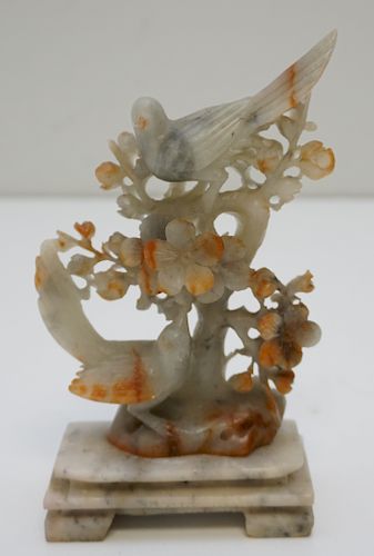 CHINESE CARVED AGATE BIRDS