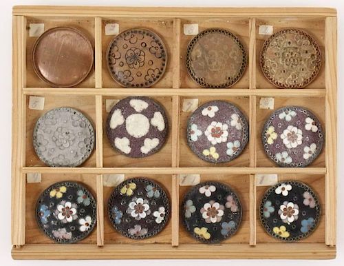 Japanese Inaba Cloisonne Button Process Set