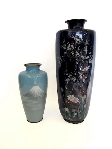 Two Japanese Cloisonne Vases