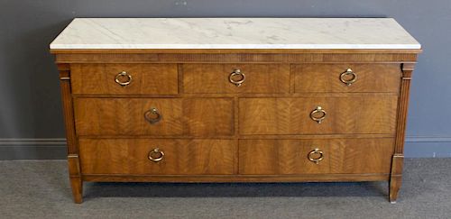BAKER. Signed Empire Style Chest of Drawers.