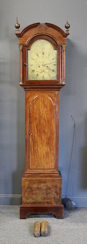 Scottish Mahogany Tallcase Clock Signed