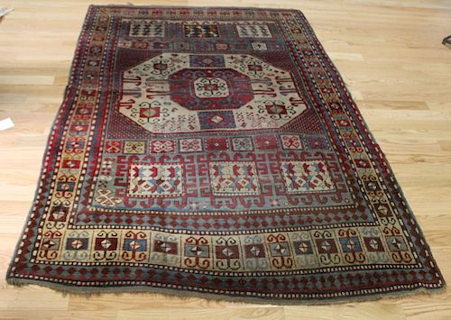 Antique and Finely Hand Woven Kazak Style Carpet.