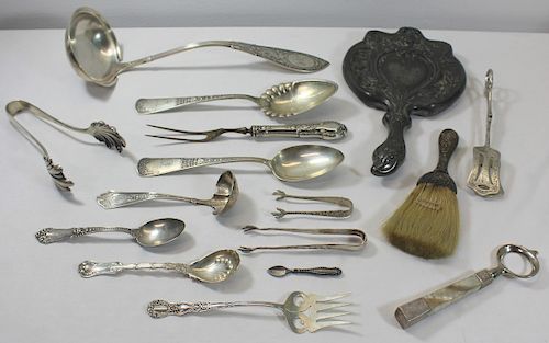 SILVER. Assorted Silver Flatware and Decorative