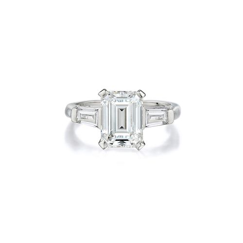 A Platinum 2.57-Carat Diamond Ring