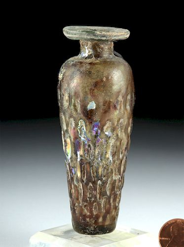 Roman Sidonian Glass Vessel w/ Impressed Design