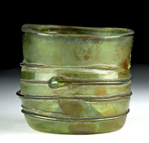 Roman Parthian Glass Cup w/ Rigaree, ex-Royal Athena