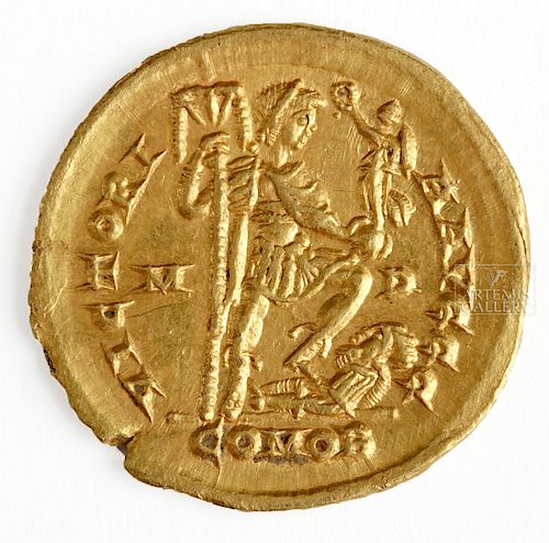 Roman Honorius Gold Solidus Coin