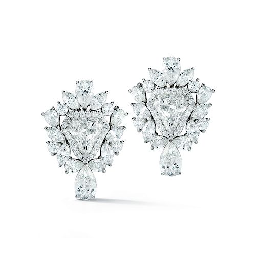 Platinum 11.08ct. Diamond Starburst Earrings