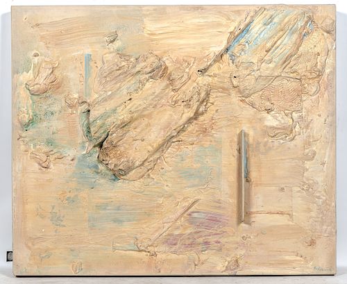 George Hofmann Large Mixed Media Abstract Canvas