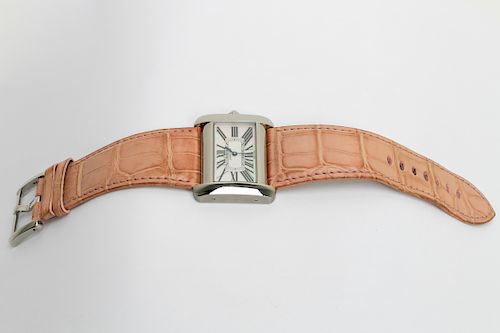 Cartier #250/500 Ladies Pink Banded Wrist Watch