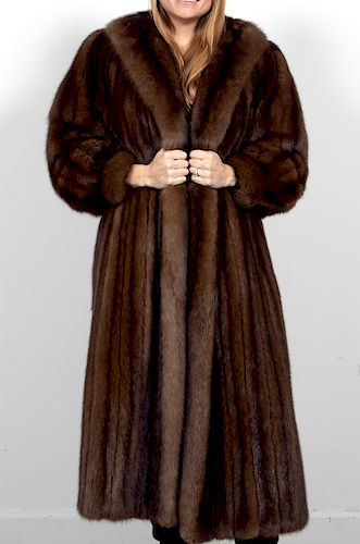 Russian Sable Brown Full Length Fur Coat