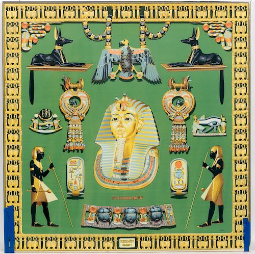 Framed Hermes Green Tutankhamun Scarf