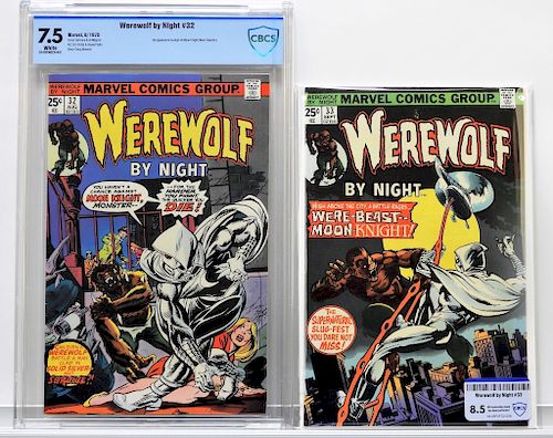 Marvel Comics Werewolf by Night 32 33 CBCS 7.5 8.5
