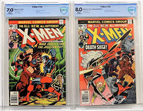 Marvel Comics X-Men #102 #103 CBCS 7.0 8.0