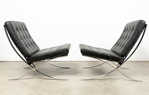Pair of Ludwig Mies van der Rohe, Barcelona Chairs