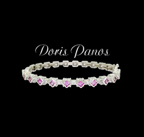 Doris Panos 18k & 2.50 TCW Pink Sapphire & Diamond