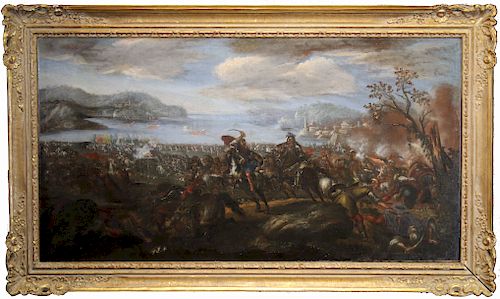 Ilario Spolverini (1657-1734) Large Battle Scene