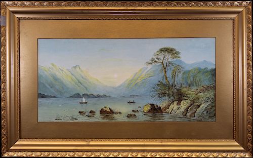 M.L. Richardson "Loch Achray" Watercolor