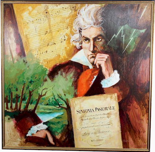 Krych, Large Painting of Ludwig van Beethoven