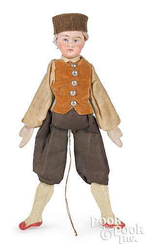 Bisque head jumping jack doll
