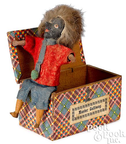 Master Golliwog Jack-in-the-box squeak toy