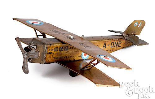 Crawford's Air Service GB A -1 clockwork bi-plane