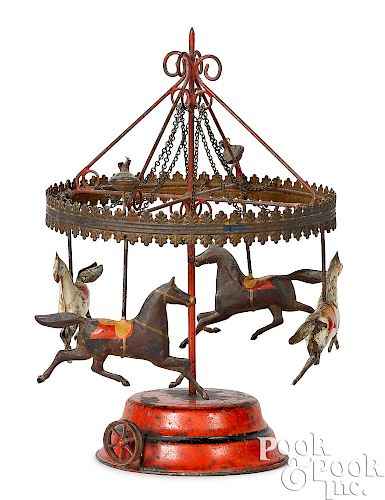 Schoenner painted tin horse carousel #11/2
