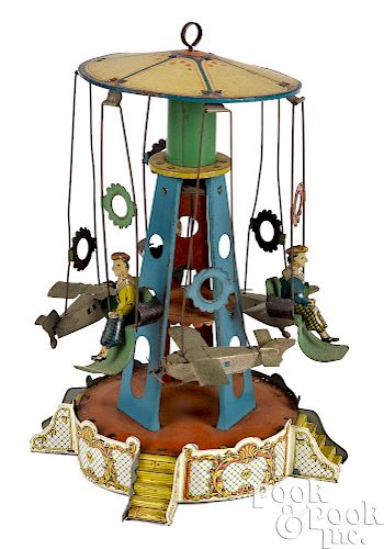 Wilhelm Krauss airplane carousel steam toy