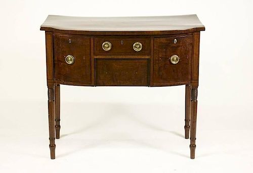 George IV Period Mahogany Bowfront Sideboard
