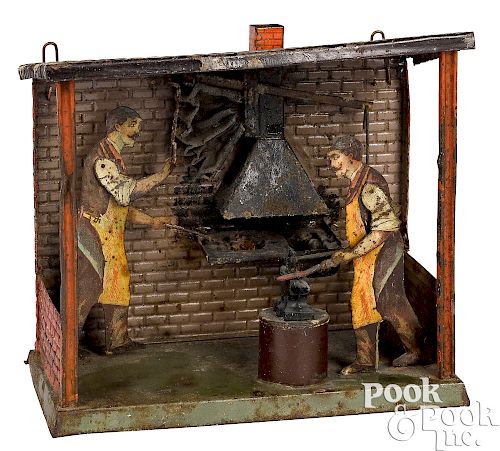 Bing tin blacksmith shop shop steam toy accessory