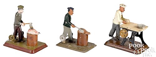 Three butcher and baker steam toy accessories