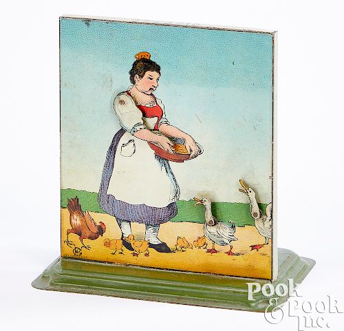 Bing lady feeding chickens and ducks steam toy accessory