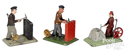 Three workmen steam toy accessories