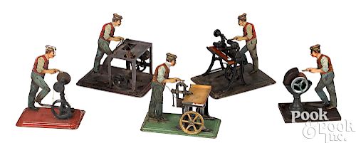 Five workmen steam toy accessories
