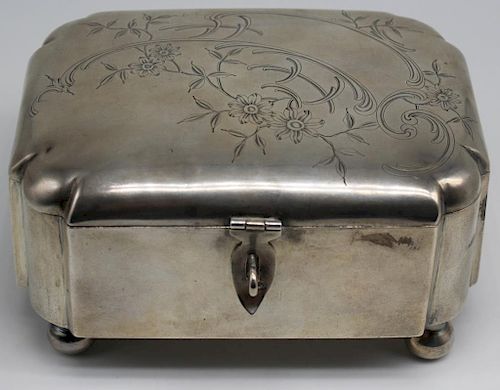 SILVER. Antique Russian Silver Casket Box.
