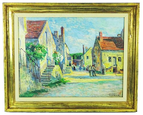 Maximilien Luce Village de Bourgogne Oil Painting