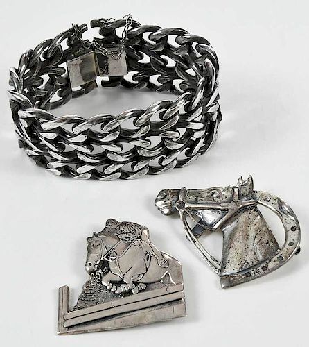 Three Pieces Silver Jewelry